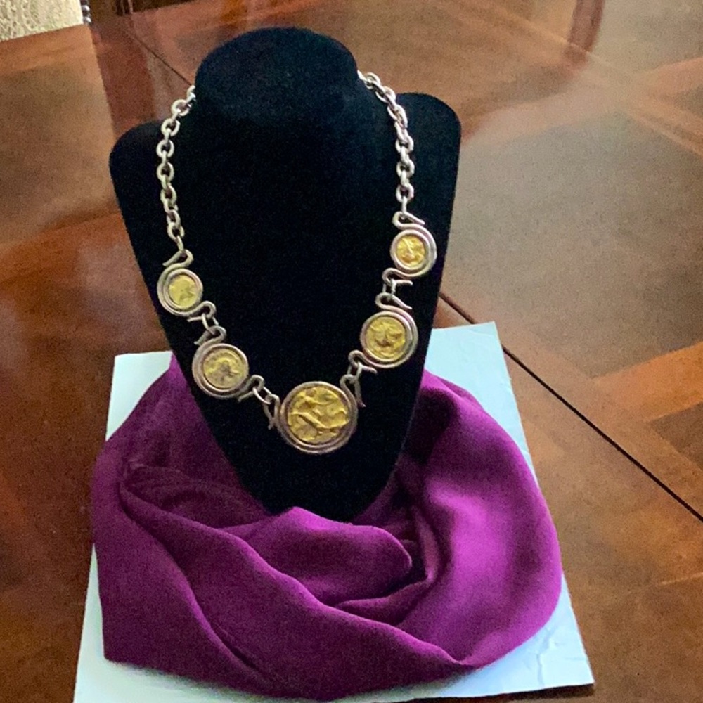 Roman 18” coin necklace.